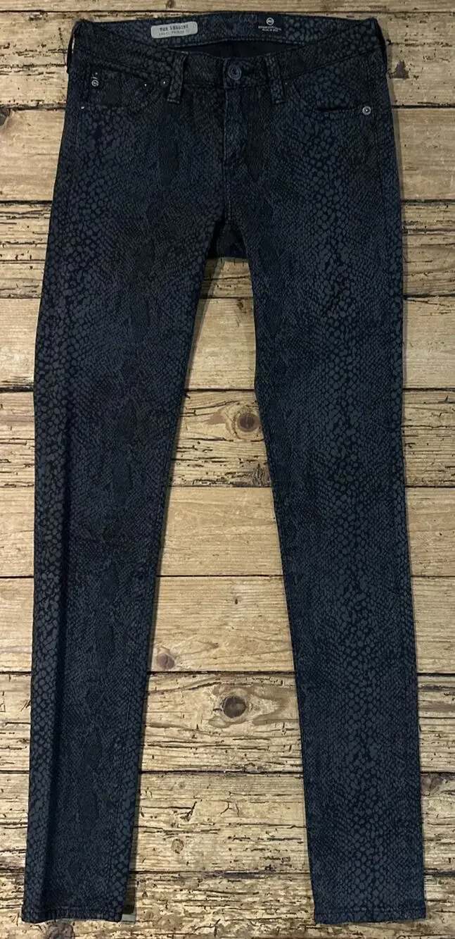 Adriano Goldschmeid Women’s Black Reptile Print Jean Leggings Size 25R